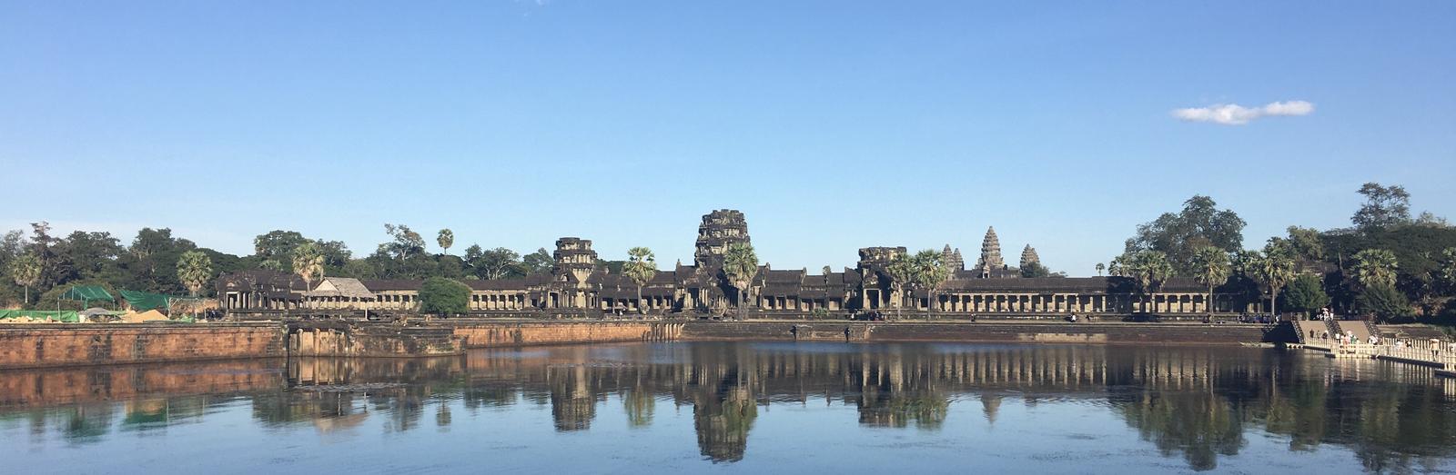 temple d'angkor cambodge lac