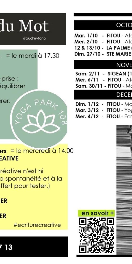 programme salon et ateliers audrey fario