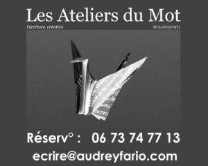 flyer ateliers du mot coordonnées tel audrey fario