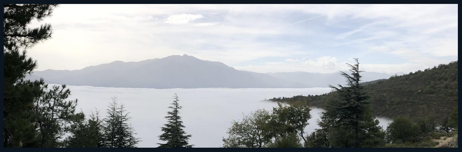 occitanie canigou mer de nuages brume atmosphères randonnée cheval