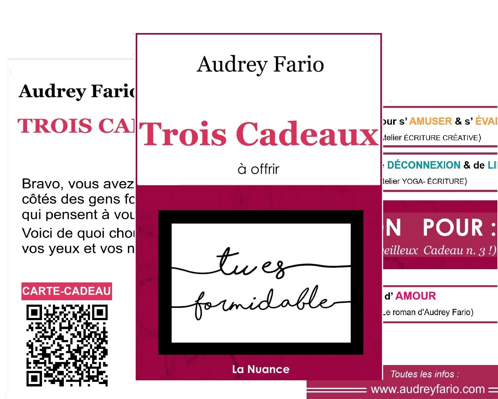 carte cadeau offrir bien être atelier ecriture yoga deconnexion s'amuser s'ecader liberté fraicheur antistress